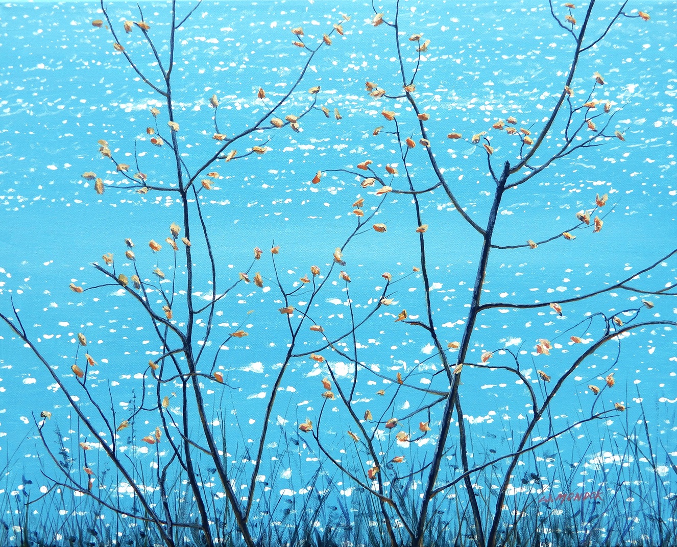 Wayne Mondok Autumn Sun 16x20 acrylic